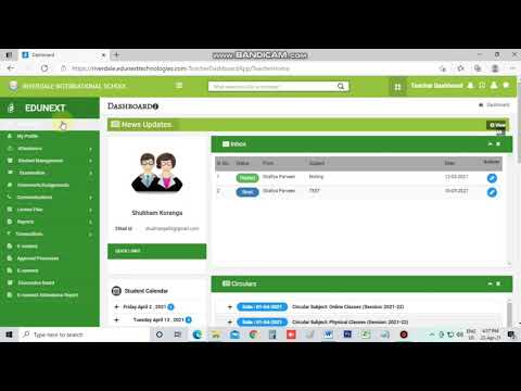 Mark Attendance through Edunext web portal