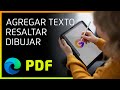 💡Insertar TEXTO, RESALTAR y DIBUJAR en PDF, gratis sin instalar programas con Microsoft Edge