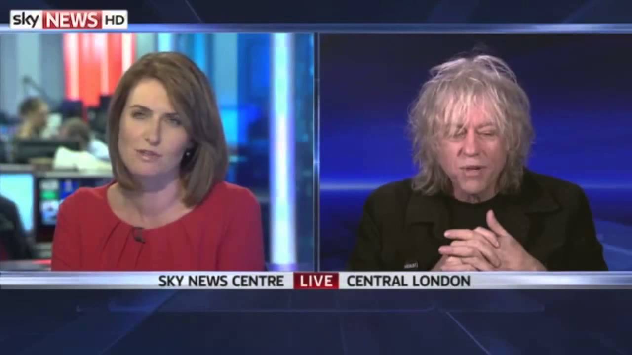 Bob Geldof On Sky News Youtube