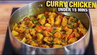 Jamaican Curry Chicken Under 15 Minutes | No Corn Starch! | Hawt Chef