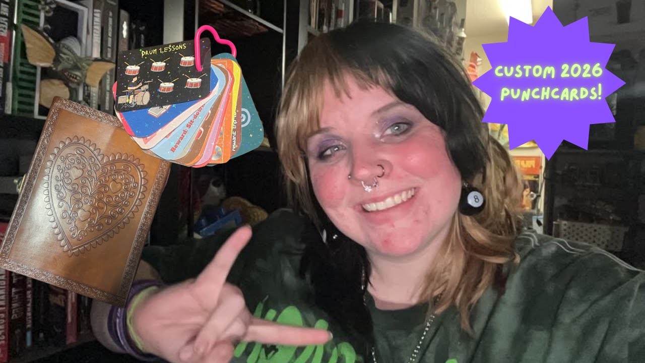 MAKING 2026 PUNCHCARDS I'LL ACTUALLY USE & FIRST EVER YOUTUBE VIDEO!!!