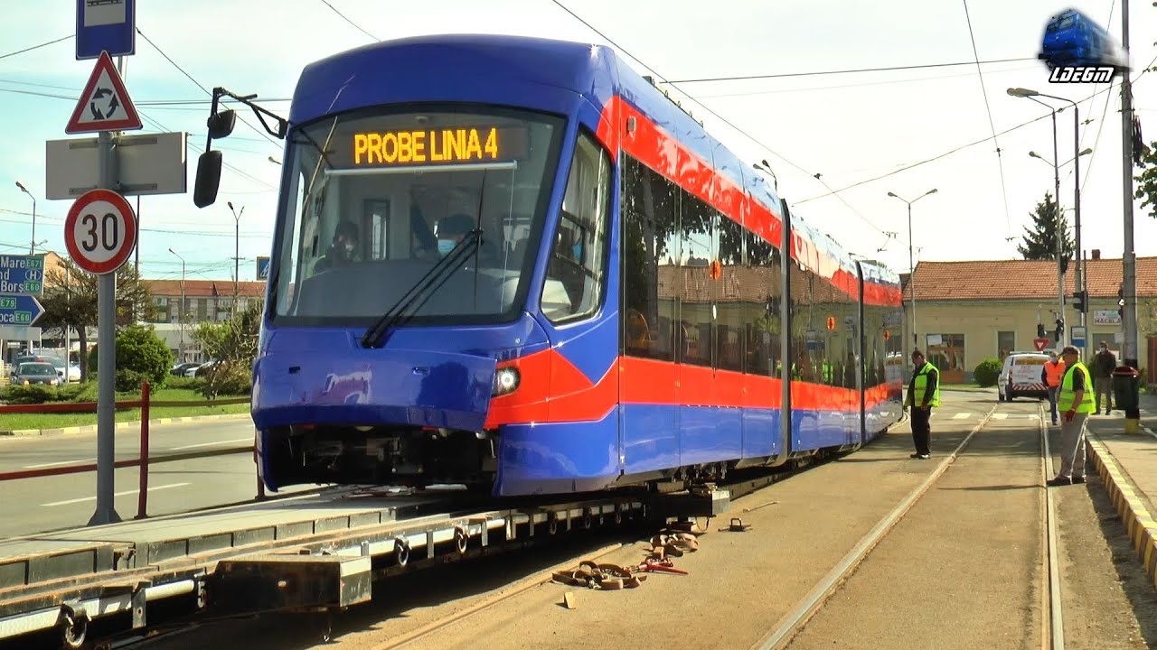 Descărcare Tramvai Siemens Imperio By Astra Arad Tram/Straßenbahn Unloading in Oradea - 06 May 2021