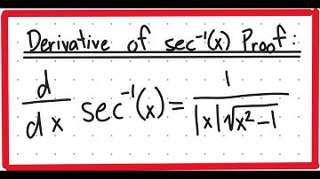 Derivative of arcsec(x) Proof - Daishinfinity