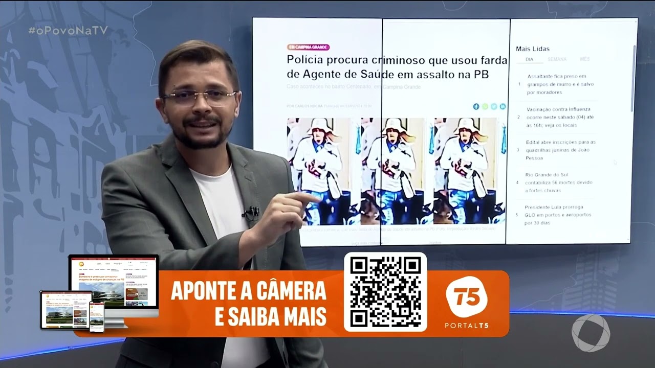 Polícia procura criminoso que usou farda de agente de saúde em assalto na PB - O Povo na TV