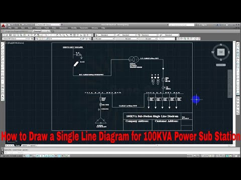draw-a-single-line-diagram-for-100kva-power-sub-station||auto-cad