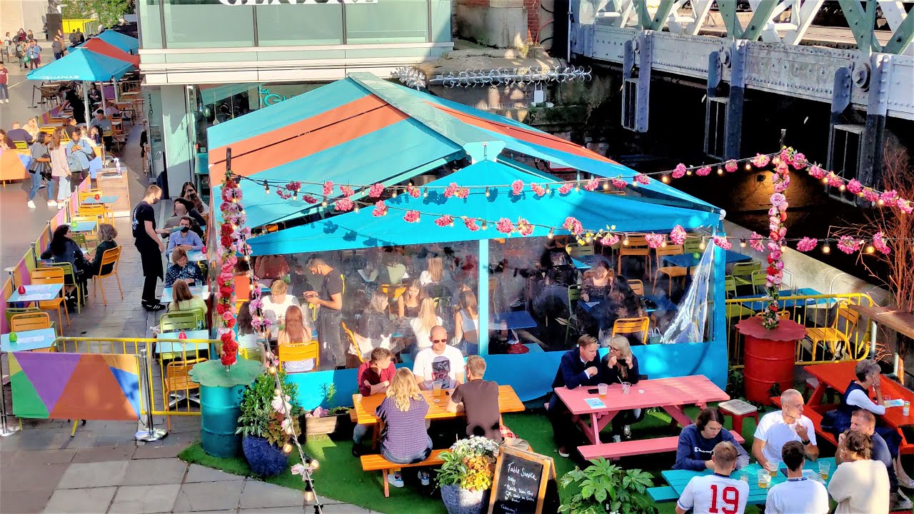 London Walk during the EUROS - Londoners enjoy the Football Vibes