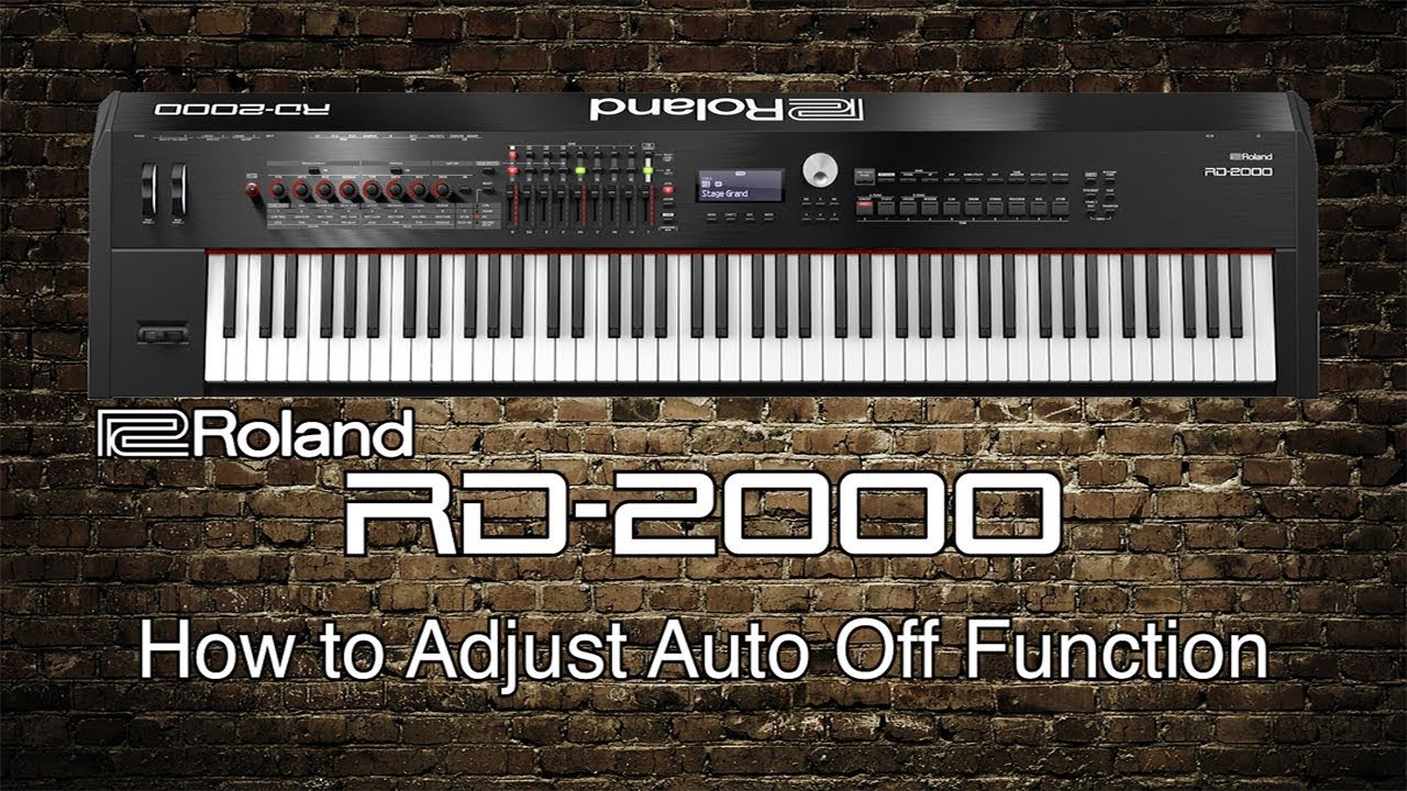 Roland RD-2000 - How to Adjust Auto Off Function - YouTube