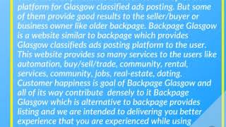 Glasgow-backpage, better choice as backpage replacement….!!!!