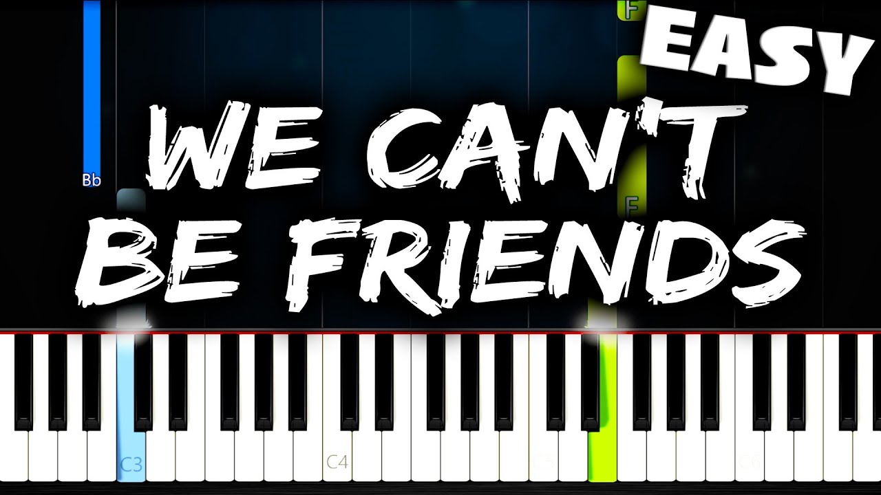 Ariana Grande - we can't be friends - EASY Piano Tutorial