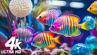 Ocean 4K - Sea Animals For Relaxation, Beautiful Coral Reef Fish In Aquarium (4K Video Ultra HD) #16