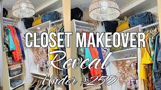 DIY CLOSET MAKEOVER / REVEAL PART 3IKEA INSPIRED UNDER $250 #diy #ikea #closet #reveal