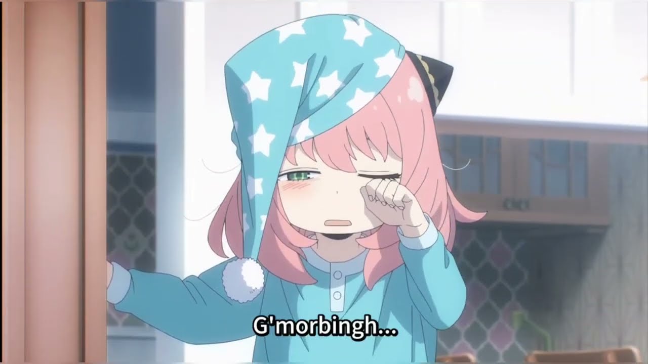 Sleepy Anya totally forgot about her uncle Yuri |4k| (Spy X Family ep9)