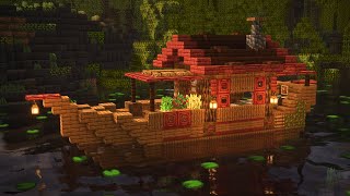 How to Build a Boat House in Minecraft 1.19 Tutorial | Mangrove Swamp