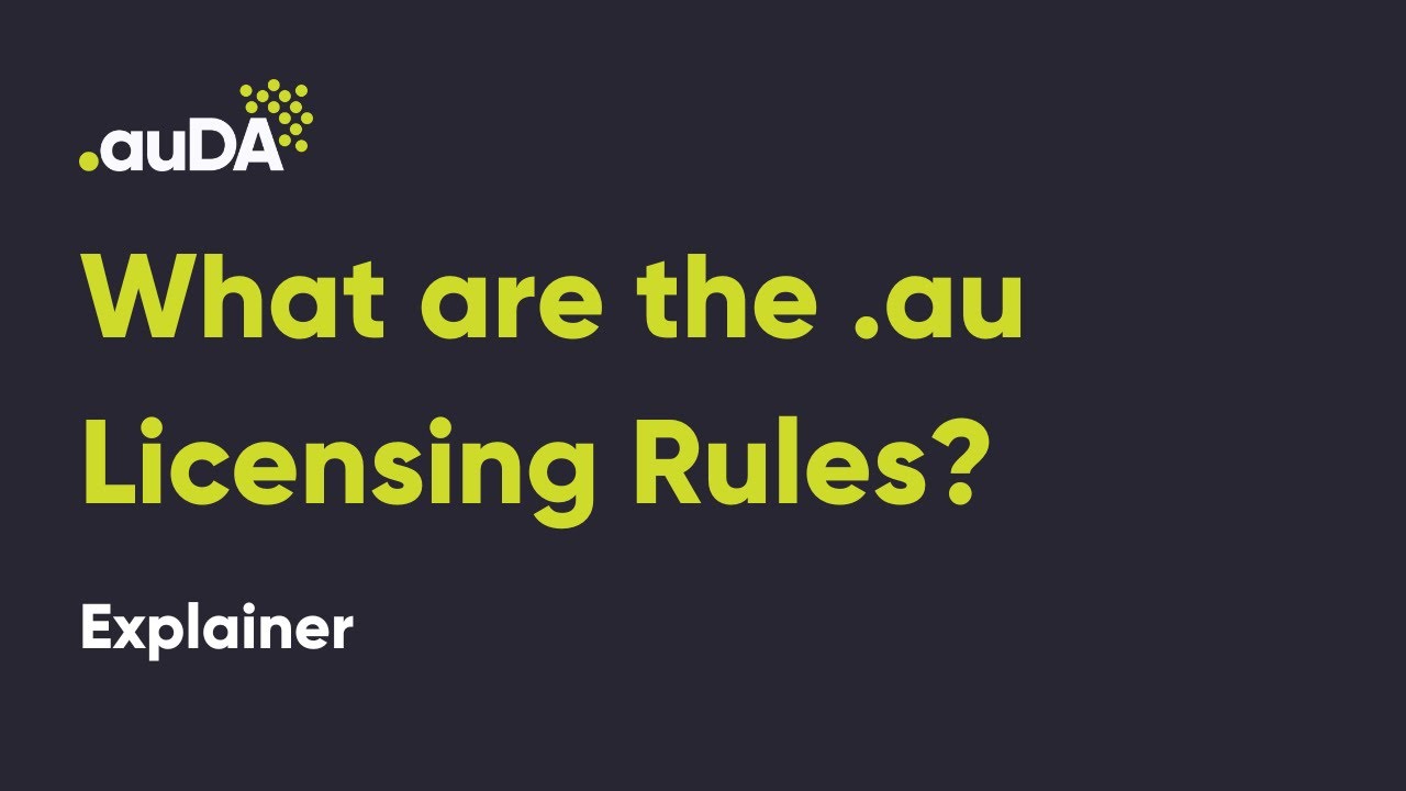 What are the .au Licensing Rules? - auDA COO Sharon Copeland-Smith