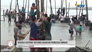 CUACA BURUK, OMBAK BESAR HANTAM PERMUKIMAN NELAYAN DI PANTAI LABU