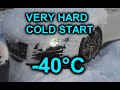 Extreme hard cold start compilation  40c  s2 ep23  odpalanie silnika przy mrozie 40
