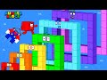 Ultimate clash mario and numberblocks 1 take on the biggest zombie numberblocks mazegame animation