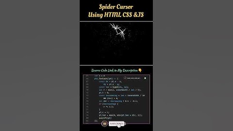 Spider Web Cursor using HTML CSS JS 🕸️💻#shortsfeed #html5 #coding#js#ytshorts#css#shorts#viral