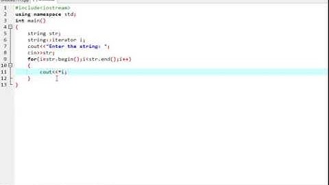 string print using iterator in c++