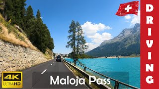Driving in Switzerland 10: Maloja Pass (From Vicosoprano to St. Moritz) 4K 60fps