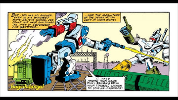TFC:Defensor and Blaster Vs Bruticus! From Transformers Classics Volume 3!