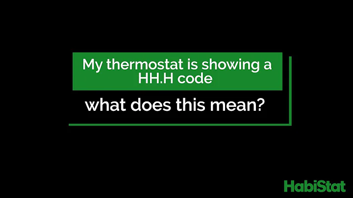 What does a HH.H error code mean on my digital thermostat?