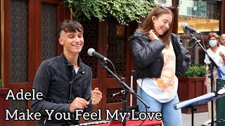 Vignette de la vidéo "HIS VOICE IS BEAUTIFUL | Make You Feel My Love - Adele | Allie Sherlock & Cuan Durkin Cover"