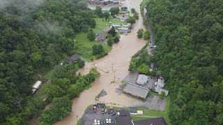 Drone video | Extreme flooding in small Kentucky town