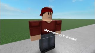 My inventory in arsenal Roblox