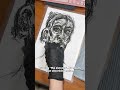 Full Process of my Darkest Portrait... 👁️ (Oil Pastel) #shorts #colorportrait