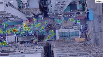 Density estimation using a drone vertical camera