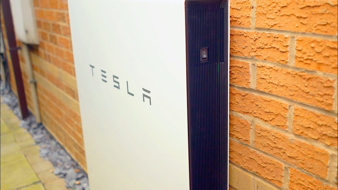 Tesla Powerwall 2 UK installed in an outside location - YouTube