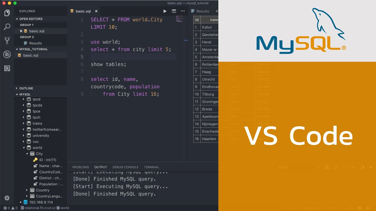 ตั้งค่า Visual Studio Code สำหรับทำงานร่วมกับ MySQL - YouTube