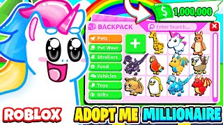 SPENDING 500,000 ROBUX TO BUY ONE MILLION BUCKS IN ADOPT ME... FIRST MILLIONAIRE IN ADOPT ME!