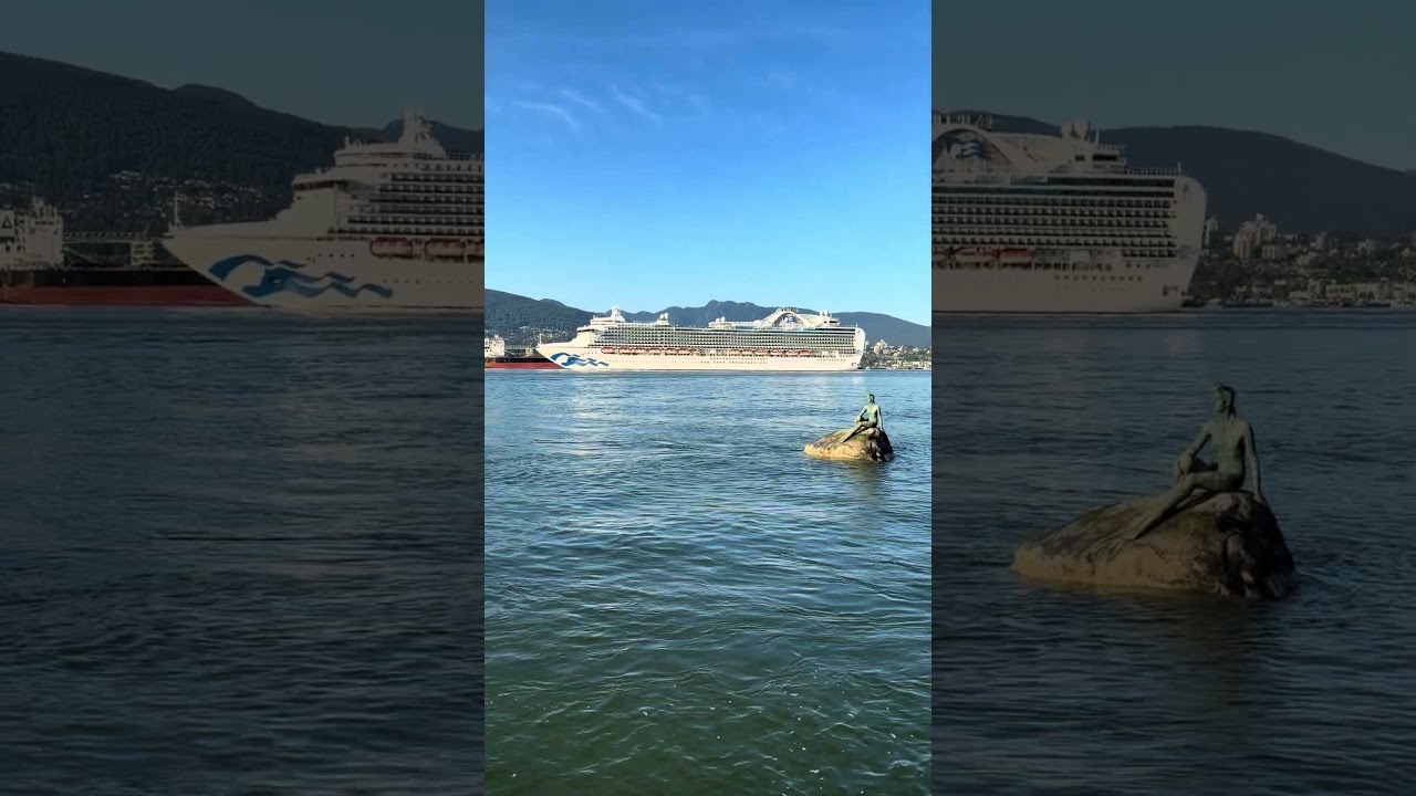 Cruise Ship Leaving Vancouver 🛳️ 🌊 #shorts
