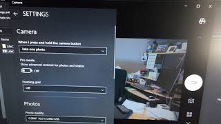 Lifecam Cinema webcam: Adjust brightness and focus using camera app in windows 10. Settings Pro Mode screenshot 2