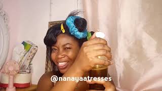 #DIY #HOTOILTREATMENT FOR #HEALTHYRELAXEDHAIR  AND #LENGTHRETENTION #NANAYAATRESSES  #MOISTURIZE