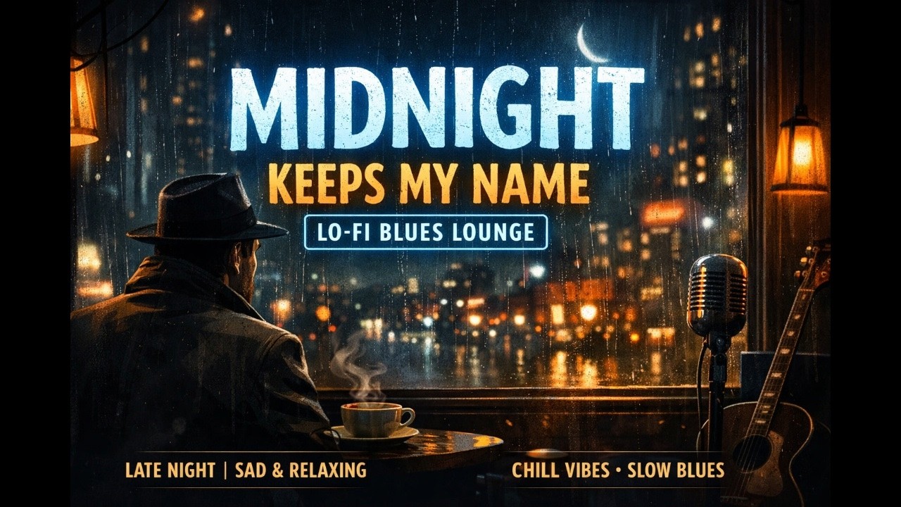 Midnight Keeps My Name  Sad LoFi Blues Lounge for Late Night & Deep Focus
