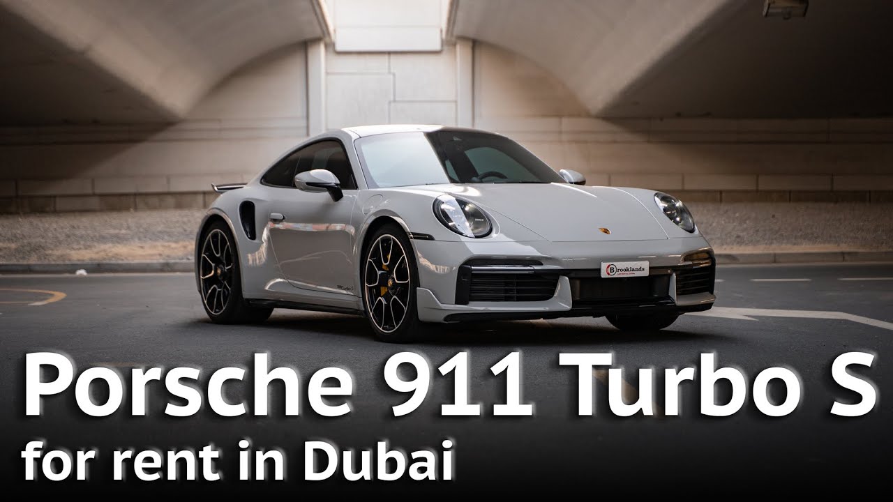 Porsche 911 Turbo S Grey Rental in Dubai | Brook Drive Dubai