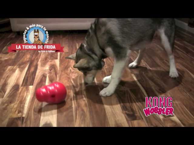 Kong Wobbler Juguete Interactivo para perros, Dispensador Comida Tamaño S