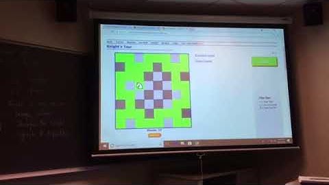 Knight’s tour - a greedy algorithm.