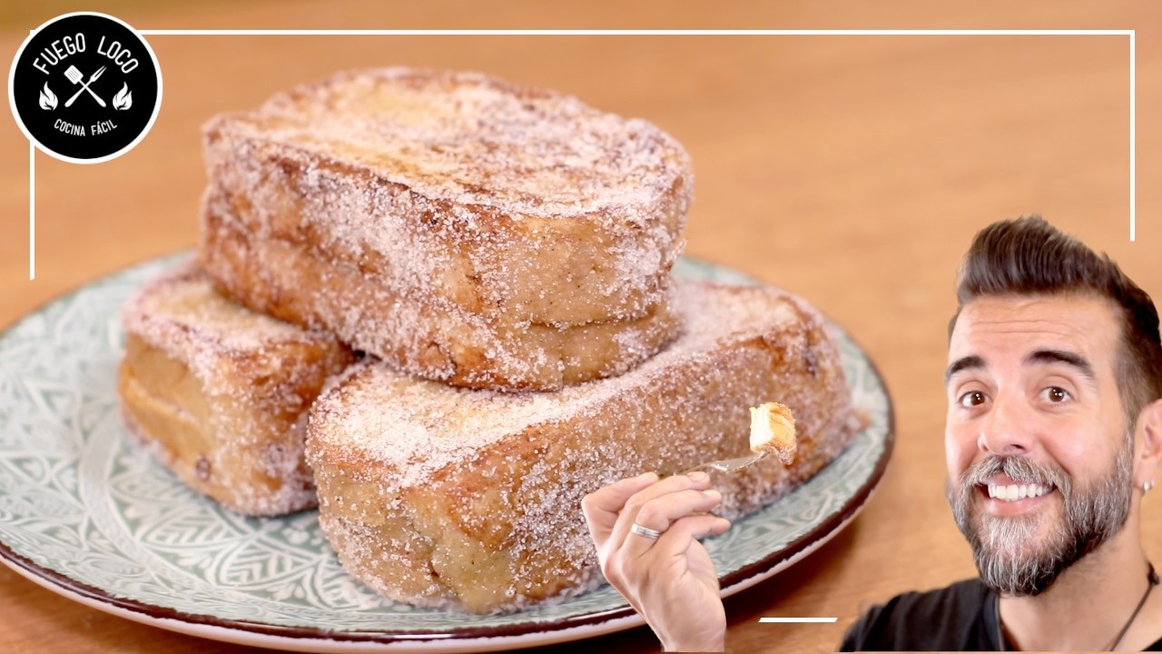 Las Torrijas MAS JUGOSAS Sin FREÍR, Sin HORNO, en 10 MINUTOS | Torrijas RELLENAS de CREMA Pastelera