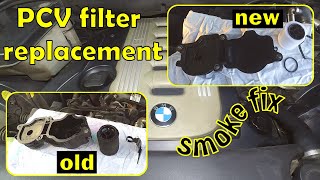 BMW X5 E53 3.0d PCV Filter Replacement. Burning Oil Fix