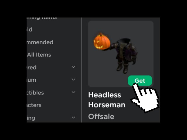 Roblox's events tab of disappointment (Headless Horseman Off-Sale Very  Early) 