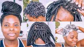 The EASY, SUPER FAST way to remove your RUBBERBAND BRAIDS + Dirt Build up WASH ROUTINE!