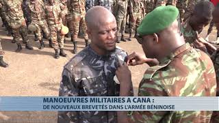 Sécurité : de nouveaux brevetés dans l'armée béninoise après les manœuvres militaires a Cana