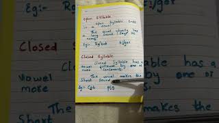 What is open and closed syllable #phonics #phonicsblendings #phonicstutorial #shortsvideo