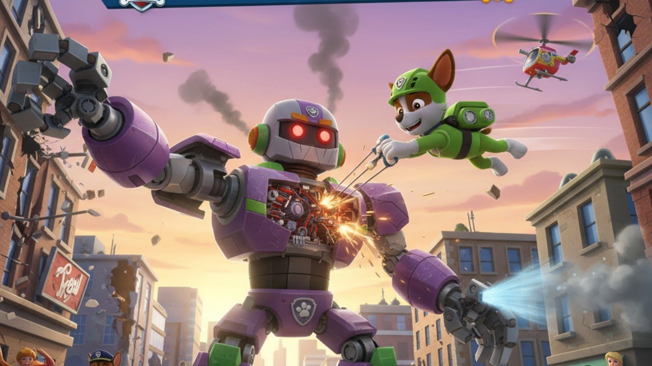 ¡ROCKY DESARMA EL ROBOT DE HUMDINGER QUE ATACA LA CIUDAD! 🤖😱 | PAW ...