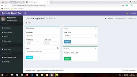 Tugas Akhir Pemrograman Framework - Apk Ujian Online Berbasis Web dengan Code Igniter 3