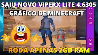 MELHOR EMULADOR PARA PC FRACO NOVO VIPERX LITE 4.6305 GRÁFICO DE MINECRAFT 😱 SUPER LEVE 2GB RAM 🚀